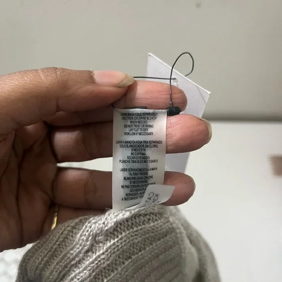 Kensie Olive and Cream Knit Beanie - Picture 3 of 3